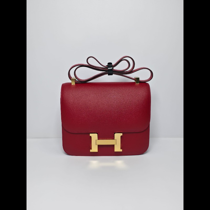 Hermes Constance 24紅色金扣-0