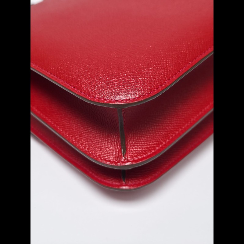 Hermes Constance 24紅色金扣-7