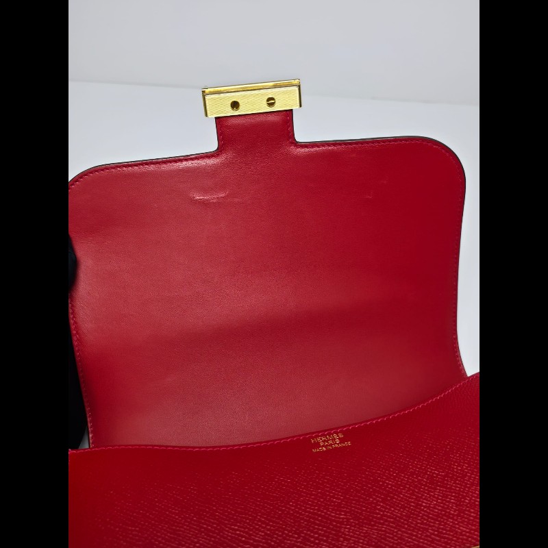 Hermes Constance 24紅色金扣-11