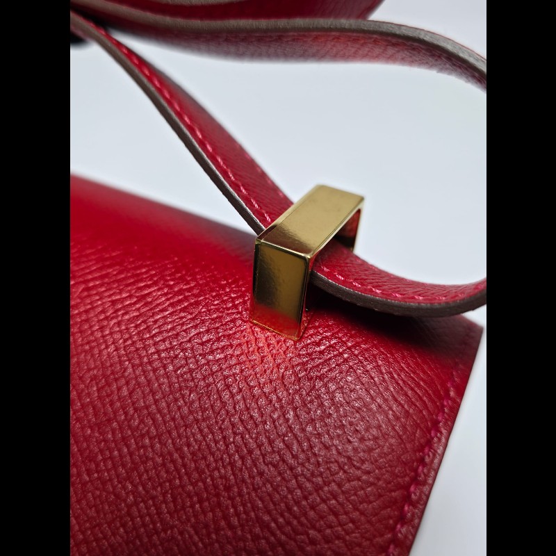 Hermes Constance 24紅色金扣-22
