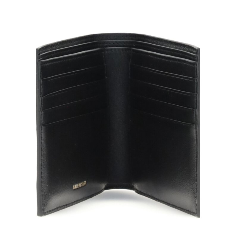 【Balenciaga 巴黎世家】Monaco Square 皮革 卡夾 皮夾 短夾 黑色 7665692ABXL1000-4