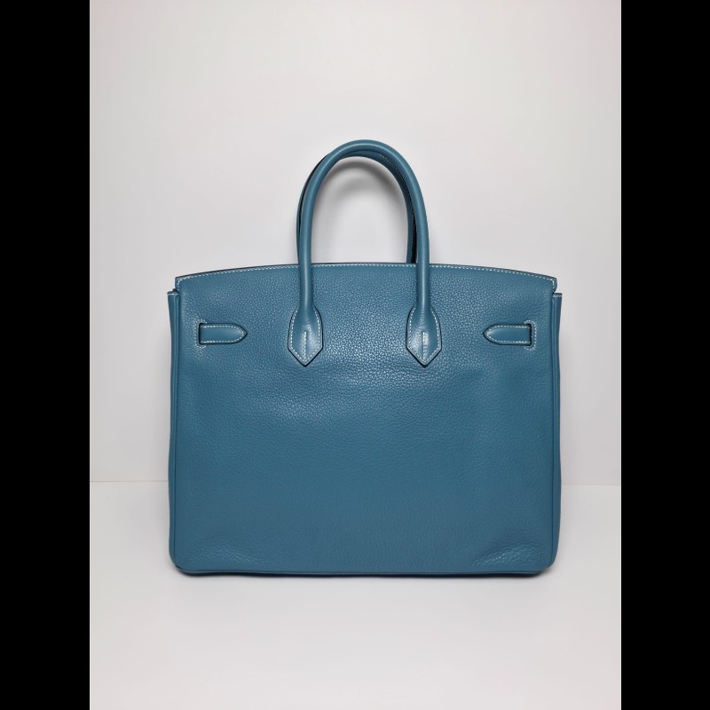 Hermes Birkin 35牛仔藍銀扣-1