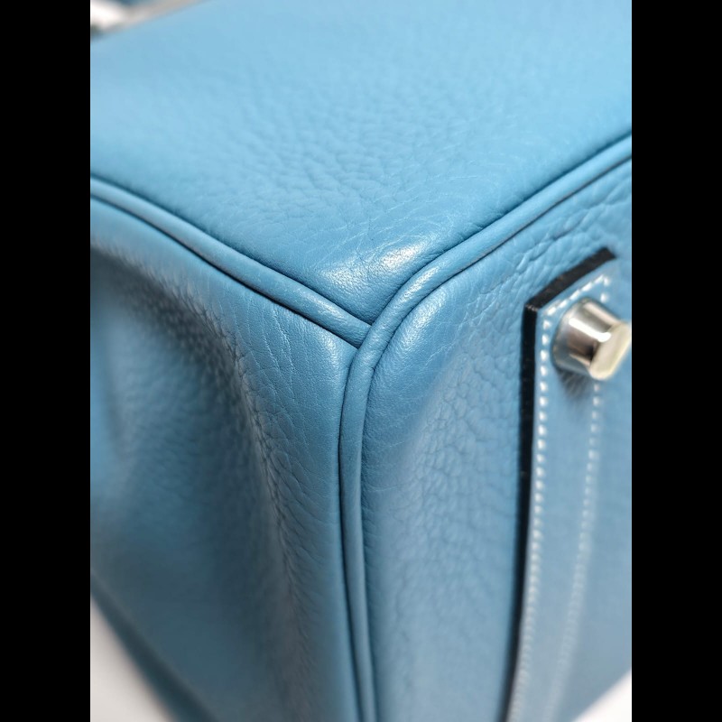 Hermes Birkin 35牛仔藍銀扣-9