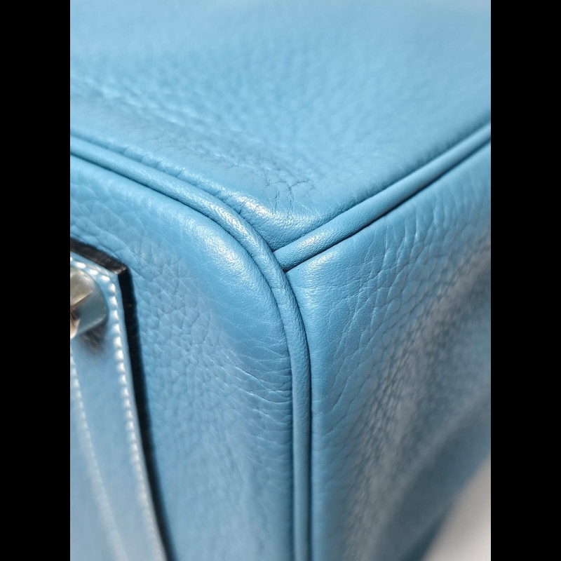 Hermes Birkin 35牛仔藍銀扣-10