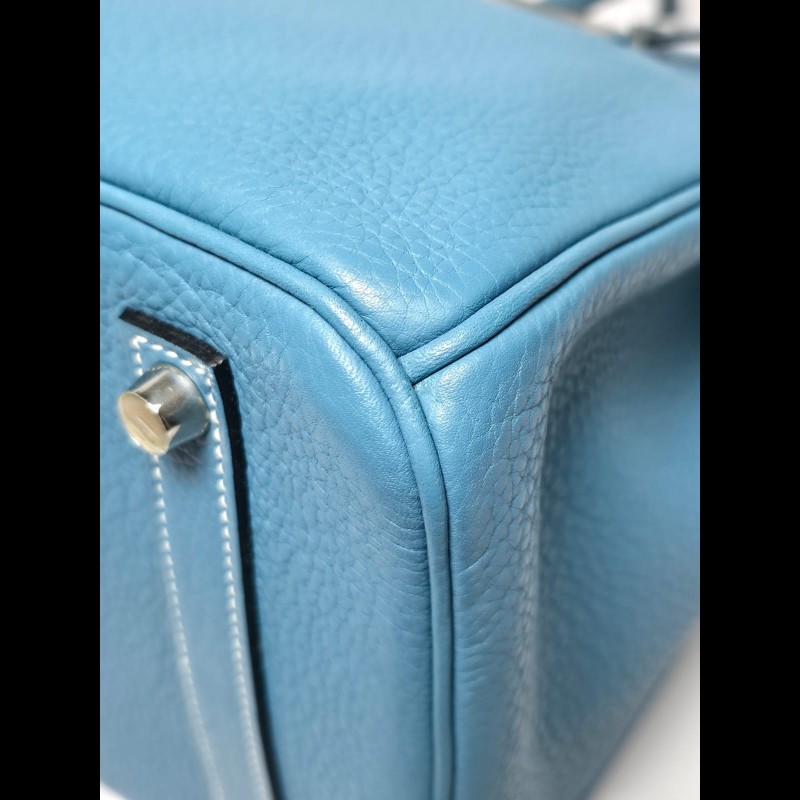 Hermes Birkin 35牛仔藍銀扣-11