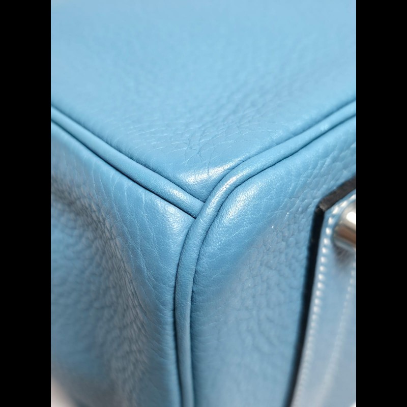 Hermes Birkin 35牛仔藍銀扣-12