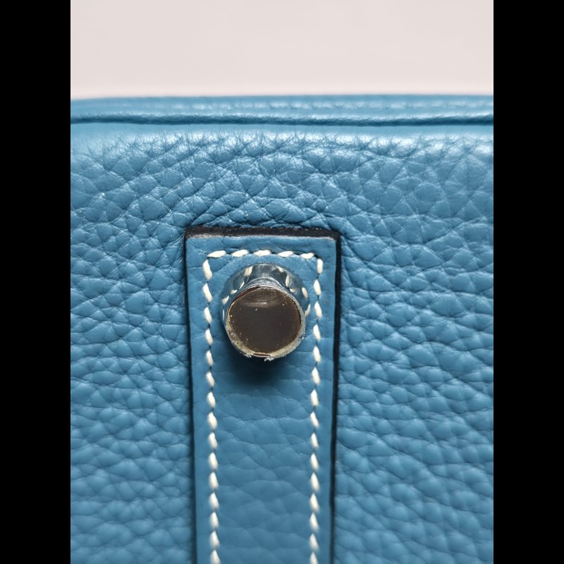 Hermes Birkin 35牛仔藍銀扣-16