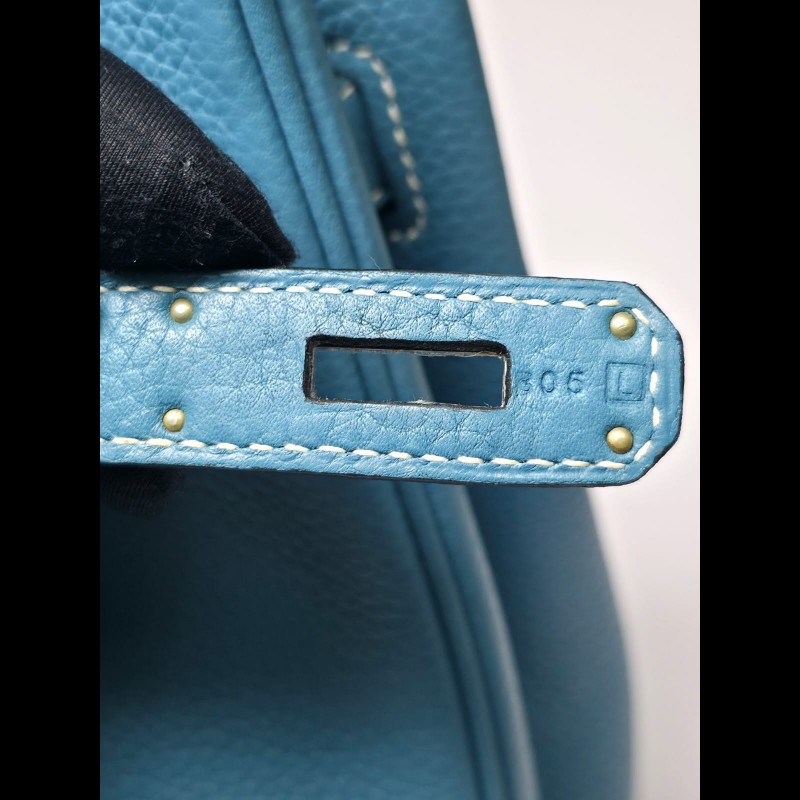 Hermes Birkin 35牛仔藍銀扣-20