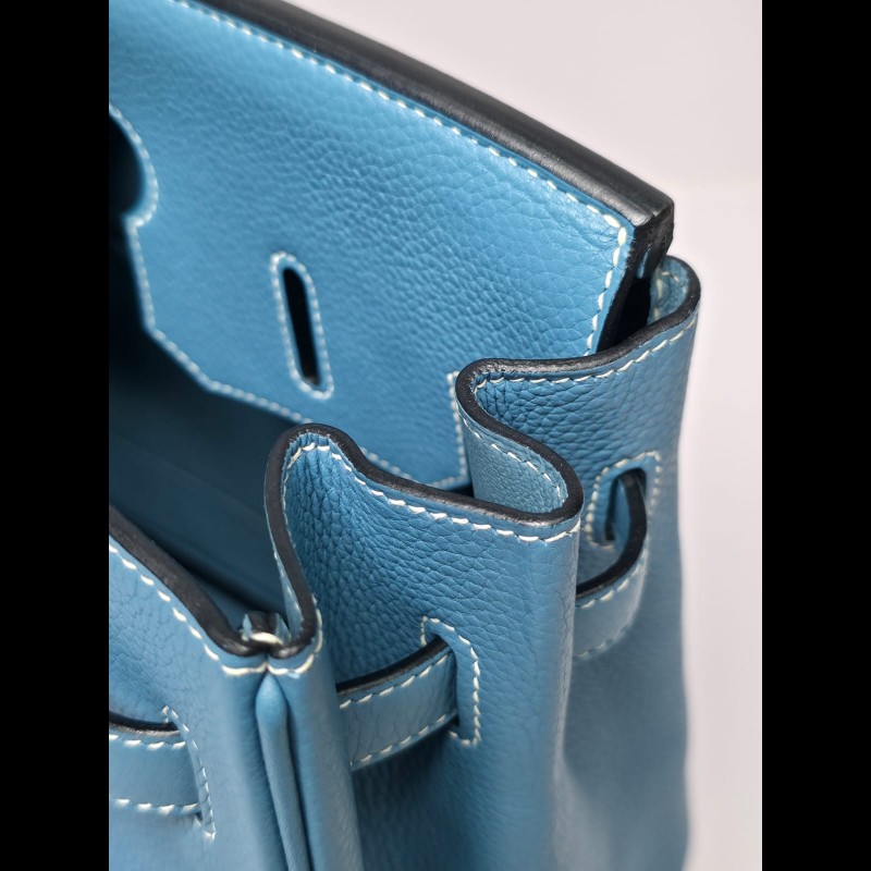 Hermes Birkin 35牛仔藍銀扣-29