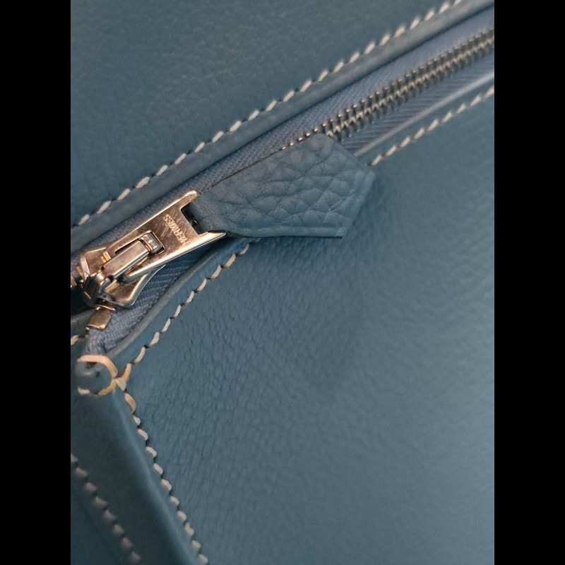 Hermes Birkin 35牛仔藍銀扣-30