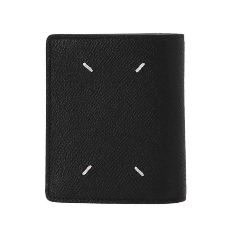 【Maison Margiela】四針 荔枝小牛皮 雙折 零錢袋 短夾 皮夾 卡夾 黑色 SA3UI0007P4745T8013-3