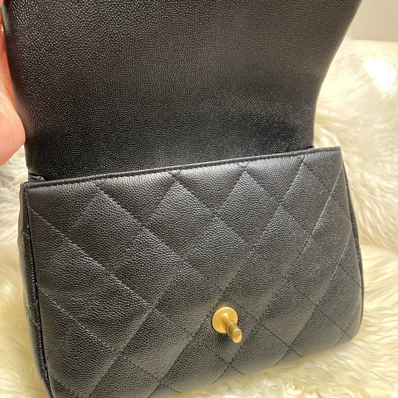 Chanel 心扣牛皮23cm-7