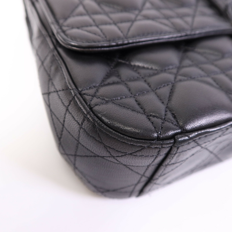 Dior 羊皮皮革Miss Dior銀扣鏈帶肩背袋-12