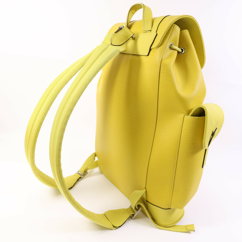 LOUIS VUITTON Epi Christopher MM銀扣背包-7