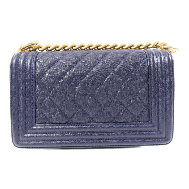 CHANEL 牛皮皮革Boy 20金扣鏈帶肩背袋-1