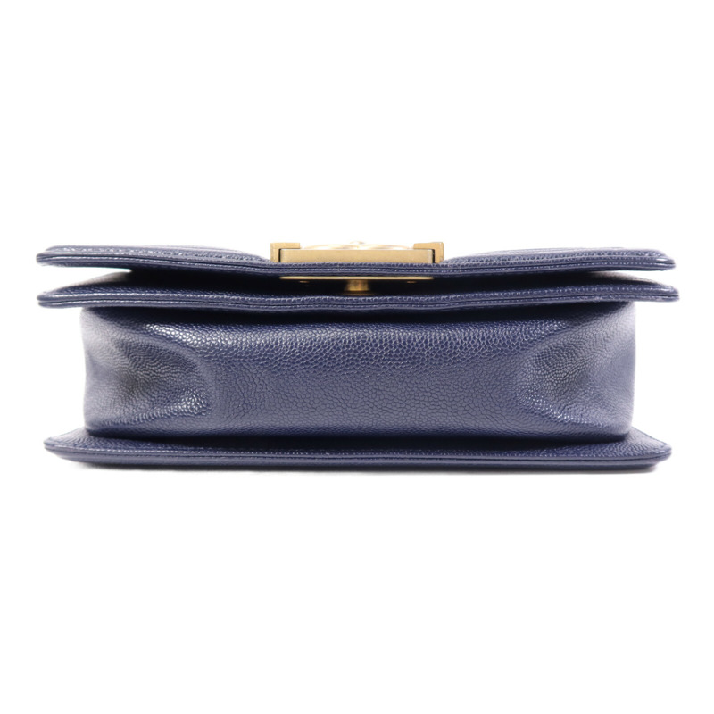 CHANEL 牛皮皮革Boy 20金扣鏈帶肩背袋-3