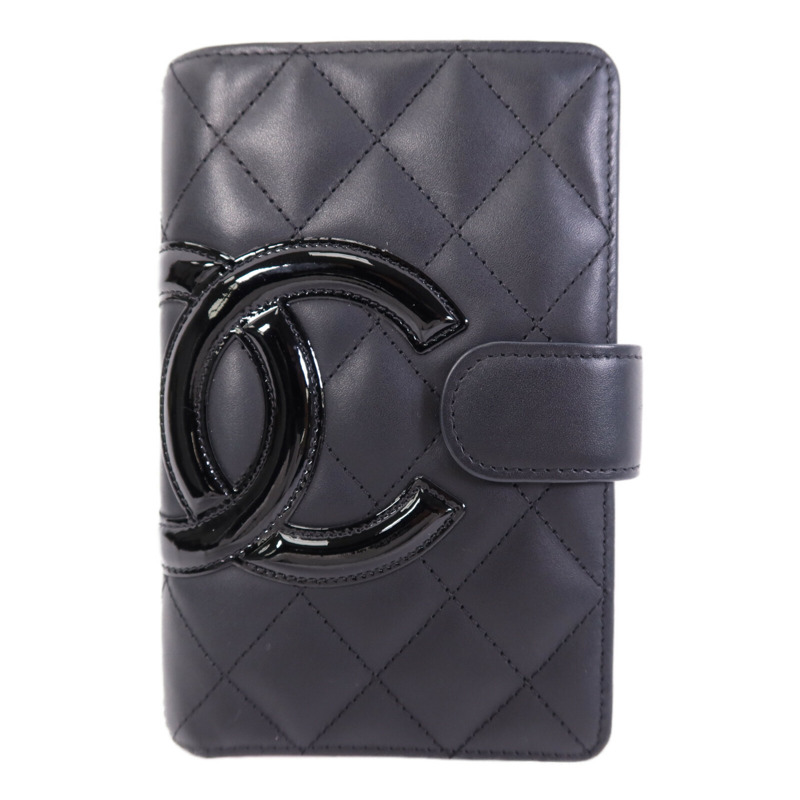 CHANEL 牛皮皮革Cambon Wallet銀扣錢包-0
