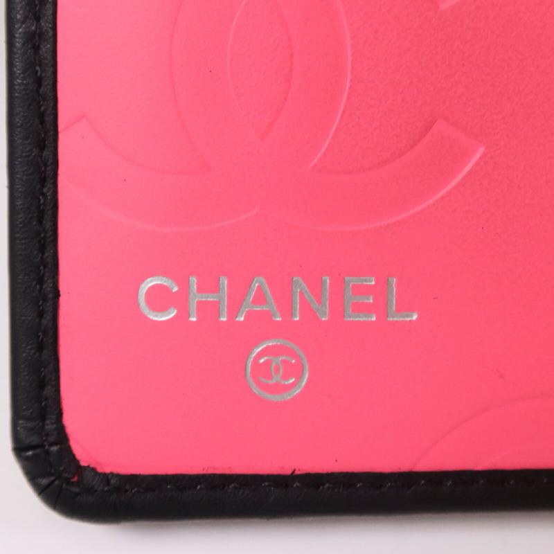 CHANEL 牛皮皮革Cambon Wallet銀扣錢包-5