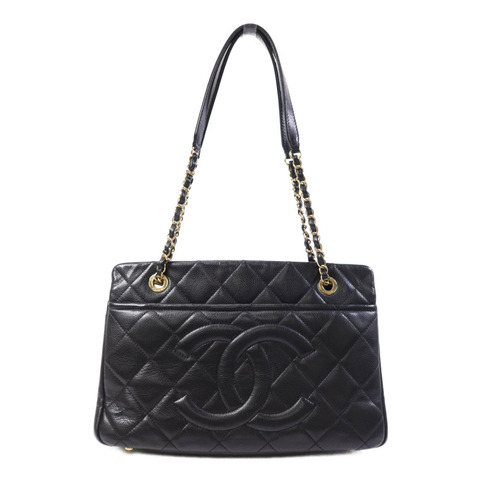 CHANEL 牛皮皮革Timeless CC金扣鏈帶肩背袋