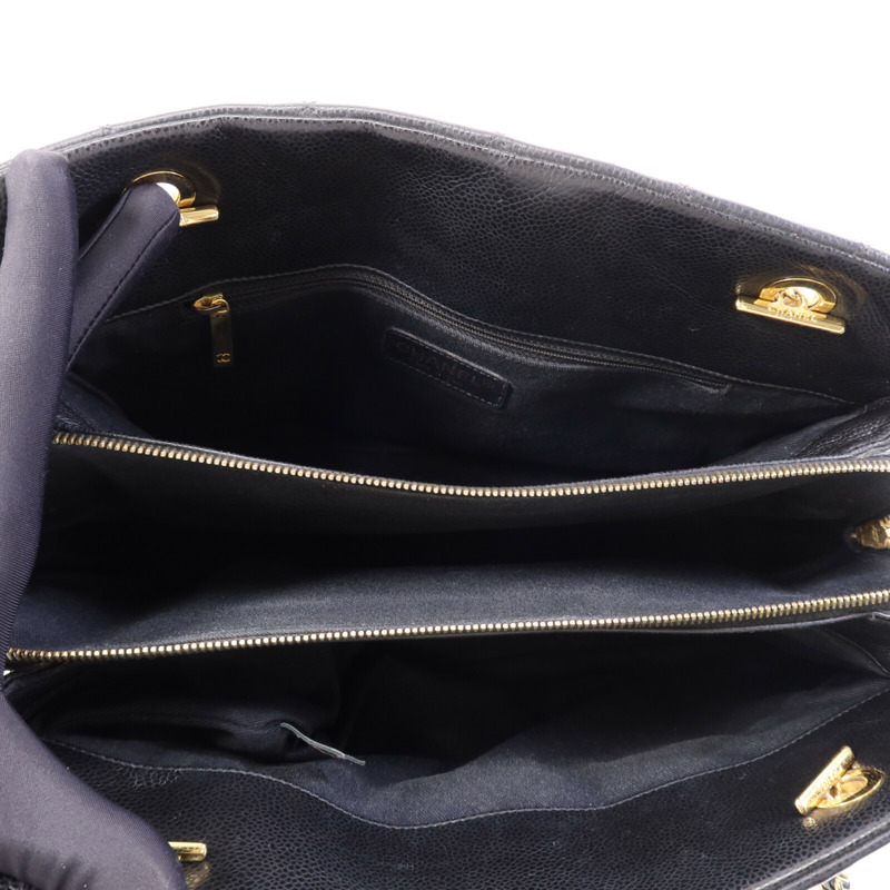 CHANEL 牛皮皮革Timeless CC金扣鏈帶肩背袋-4