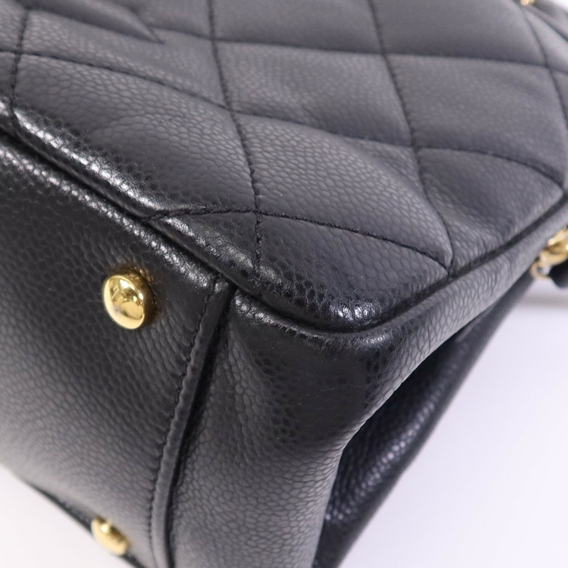 CHANEL 牛皮皮革Timeless CC金扣鏈帶肩背袋-10