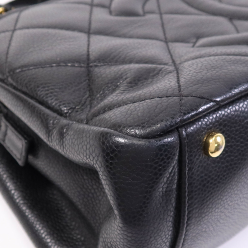 CHANEL 牛皮皮革Timeless CC金扣鏈帶肩背袋-11