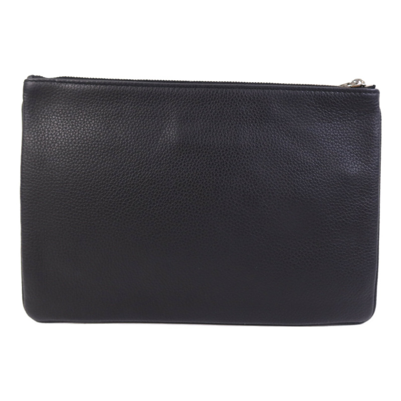 Dior 牛皮皮革Pouch銀扣手拿包-1