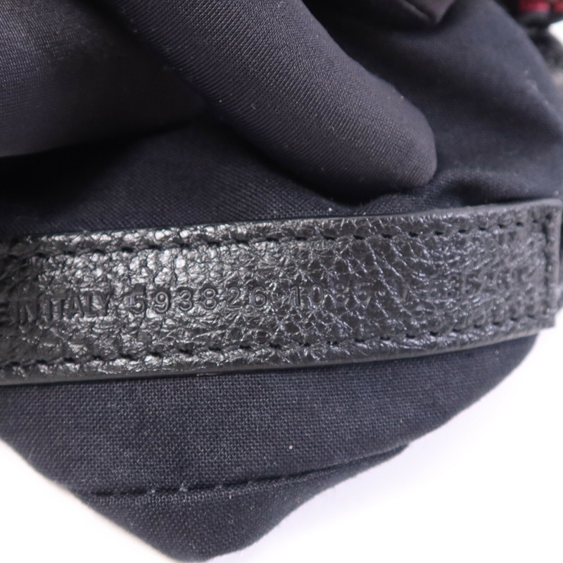 BALENCIAGA 牛皮皮革Mini Shopping Phone Holder銀扣肩背袋-6