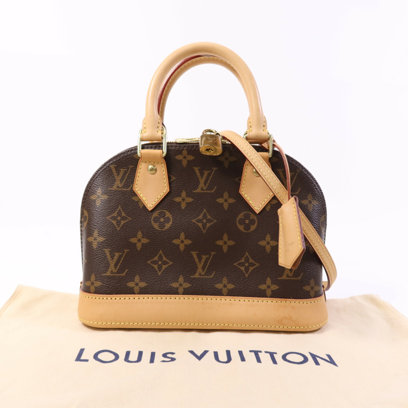 LOUIS VUITTON Monogram Alma BB金扣手挽肩背兩用袋-9