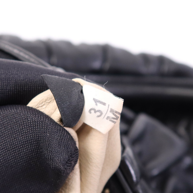 PRADA 羊皮皮革Shoulder Bag銀扣手挽肩背兩用袋-7