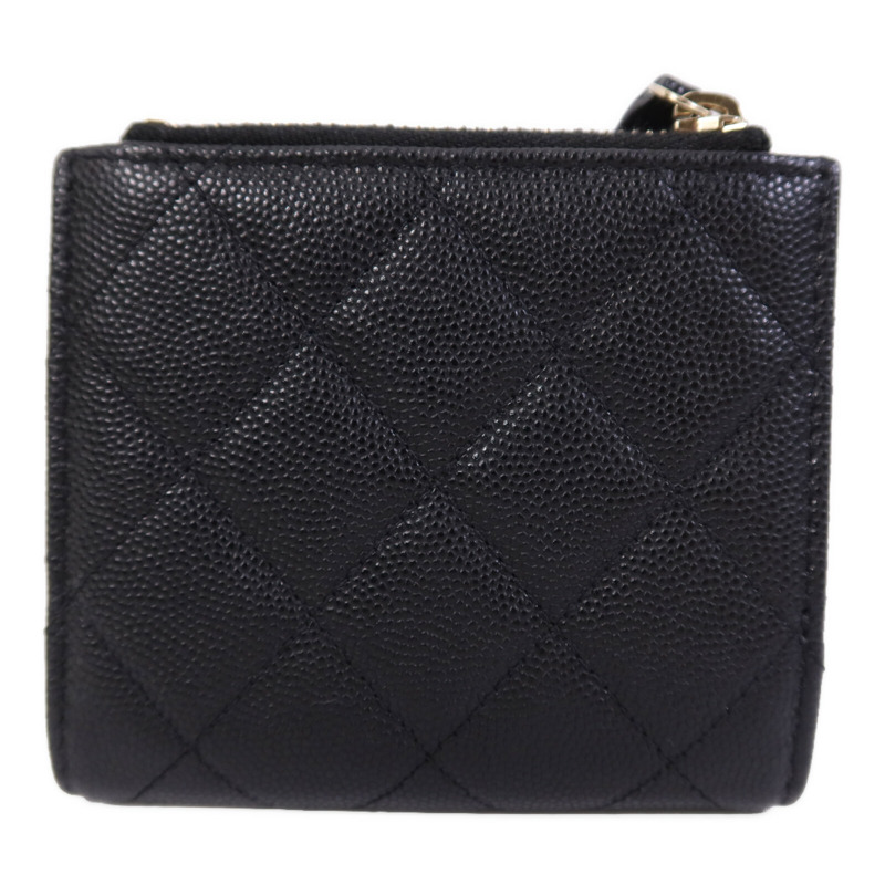 CHANEL 牛皮皮革Wallet金扣錢包-1