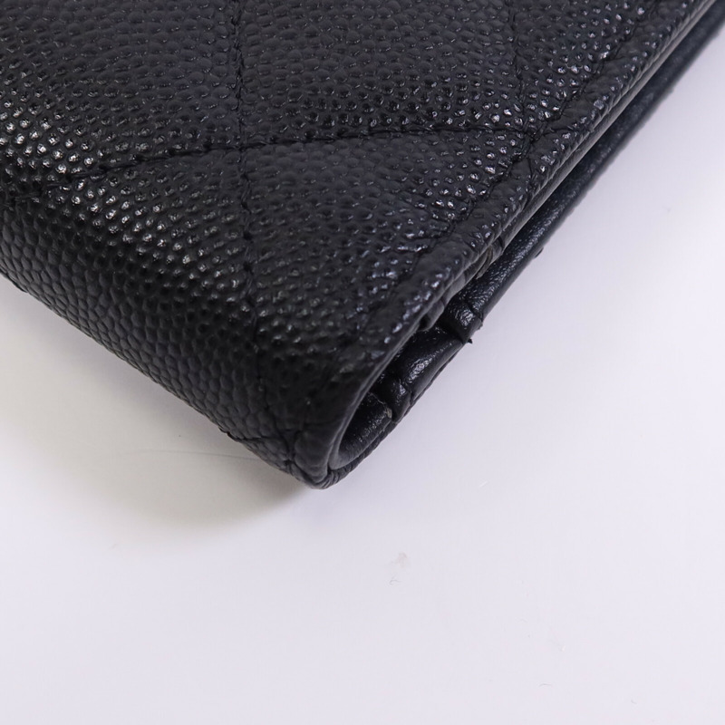 CHANEL 牛皮皮革Wallet金扣錢包-10