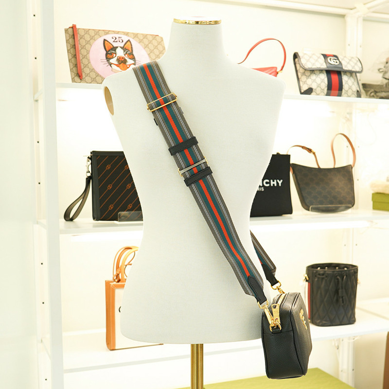 PRADA 女士斜背相機包 黑色皮革 1BH096 2E8K F0002-8