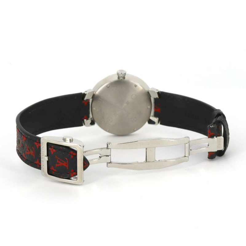 路易威登 Tambour Monogram 8P Q13MJA 不鏽鋼石英錶-4