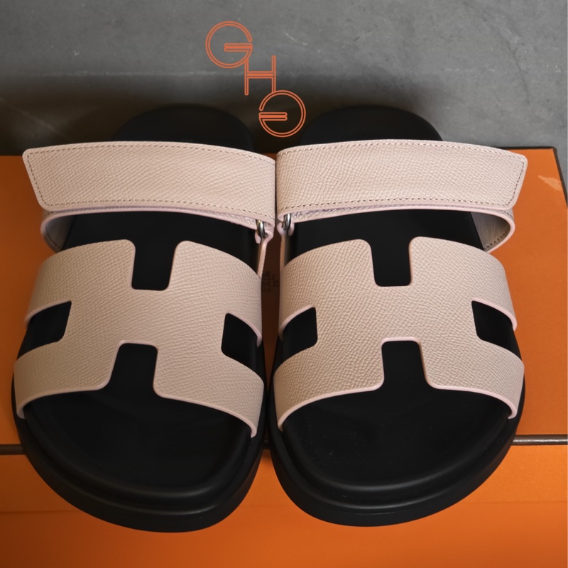 愛馬仕二舅拖鞋/ Rose Porcelaine / Epsom /38.5 ( 全新品)-0