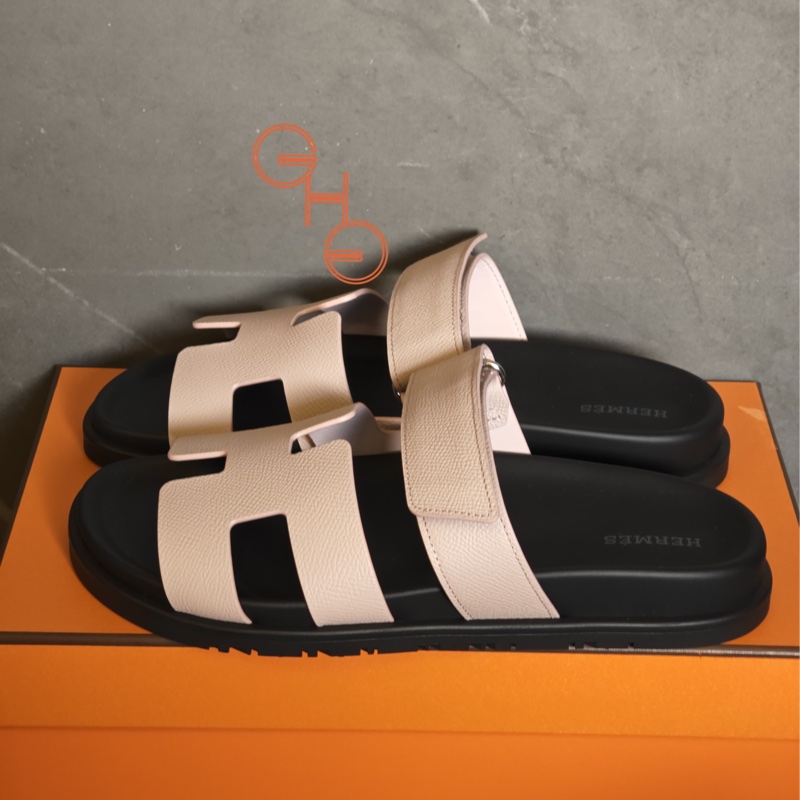 愛馬仕二舅拖鞋/ Rose Porcelaine / Epsom /38.5 ( 全新品)-2