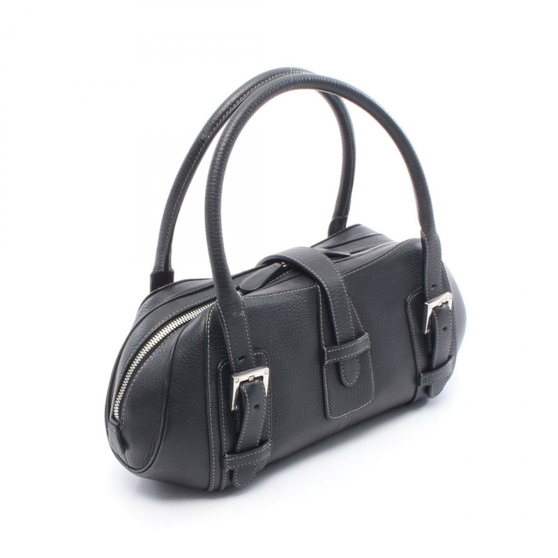 LOEWE Senda 黑色真皮單肩手提包（二手女）-1