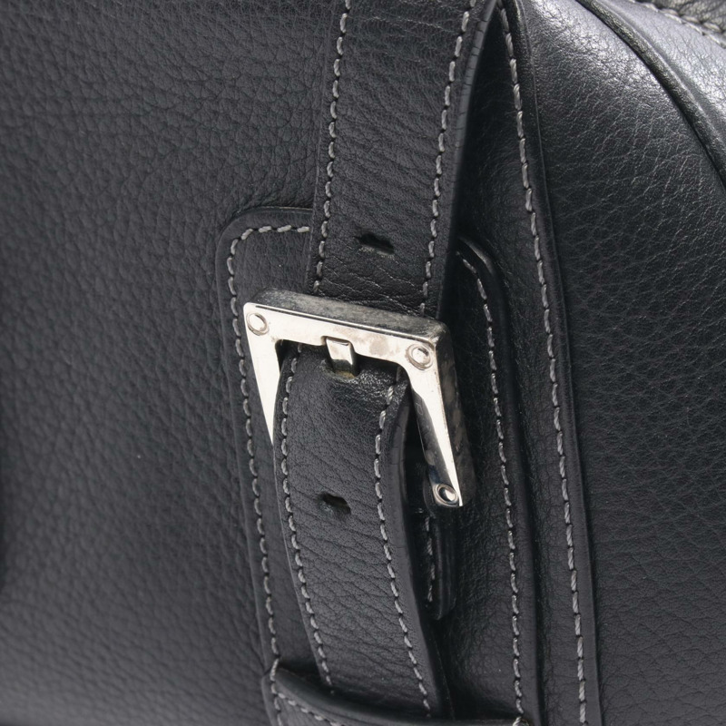 LOEWE Senda 黑色真皮單肩手提包（二手女）-9