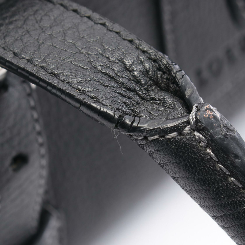 LOEWE Senda 黑色真皮單肩手提包（二手女）-10