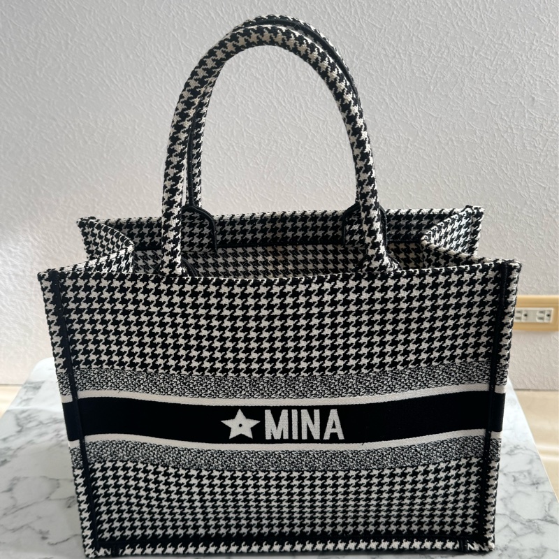 Dior黑白千鳥格托特包  最經典必買的托特包❤️-1