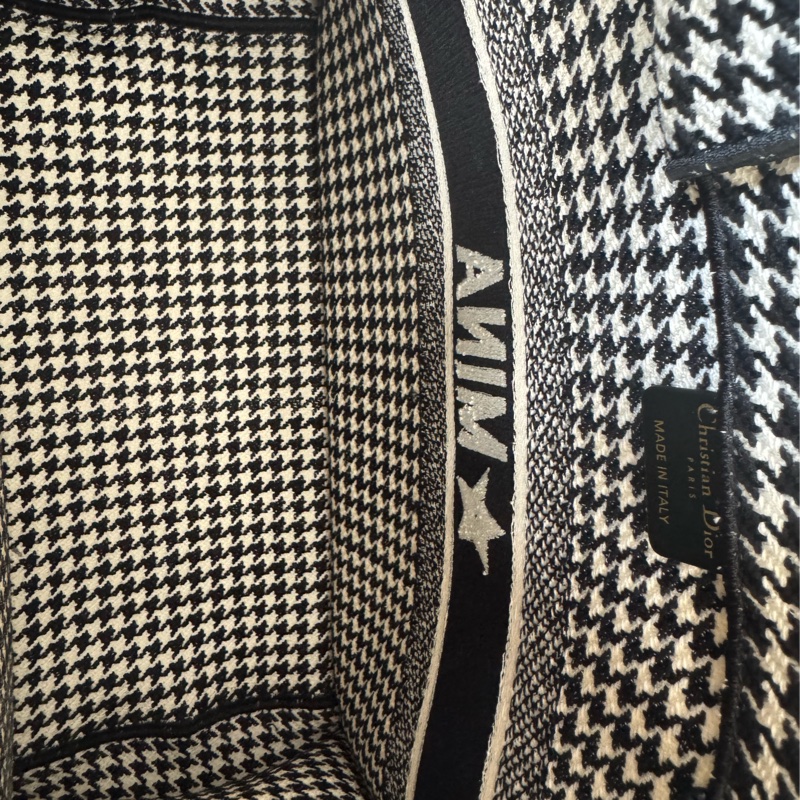 Dior黑白千鳥格托特包  最經典必買的托特包❤️-28