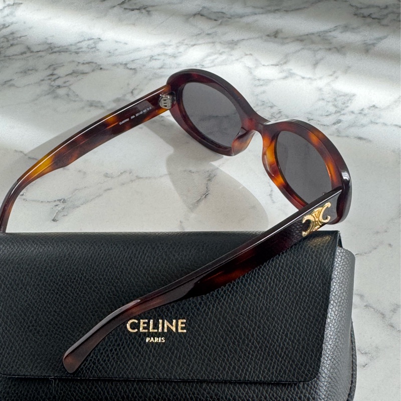 Celine琥珀色凱旋門logo墨鏡🕶️-3