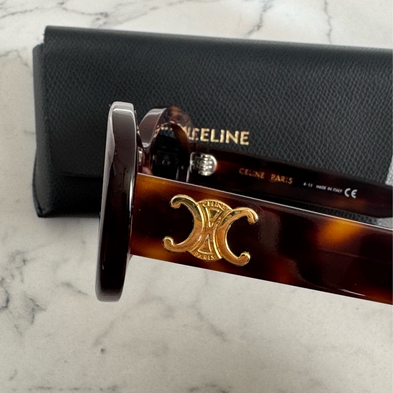 Celine琥珀色凱旋門logo墨鏡🕶️-12