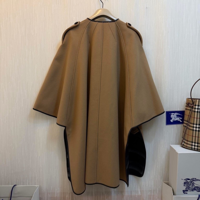 BURBERRY英國蜜色羊毛披肩斗篷L-4