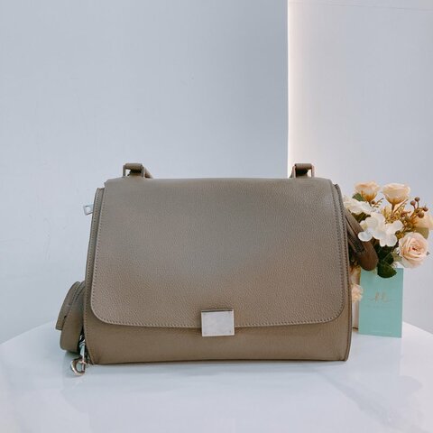 MS0410 Celine 塞琳 秋千包 中號 牛皮 大象灰 銀扣 Trapeze Medium Calfskin Grey x PHW