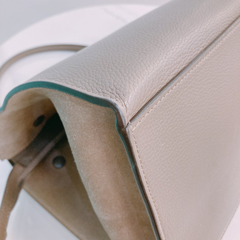 MS0410 Celine 塞琳 秋千包 中號 牛皮 大象灰 銀扣 Trapeze Medium Calfskin Grey x PHW-7
