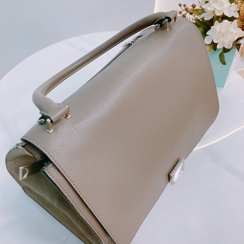 MS0410 Celine 塞琳 秋千包 中號 牛皮 大象灰 銀扣 Trapeze Medium Calfskin Grey x PHW-9