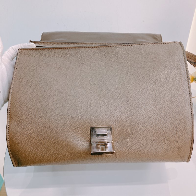 MS0410 Celine 塞琳 秋千包 中號 牛皮 大象灰 銀扣 Trapeze Medium Calfskin Grey x PHW-13