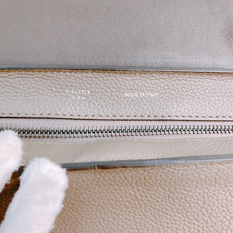 MS0410 Celine 塞琳 秋千包 中號 牛皮 大象灰 銀扣 Trapeze Medium Calfskin Grey x PHW-14