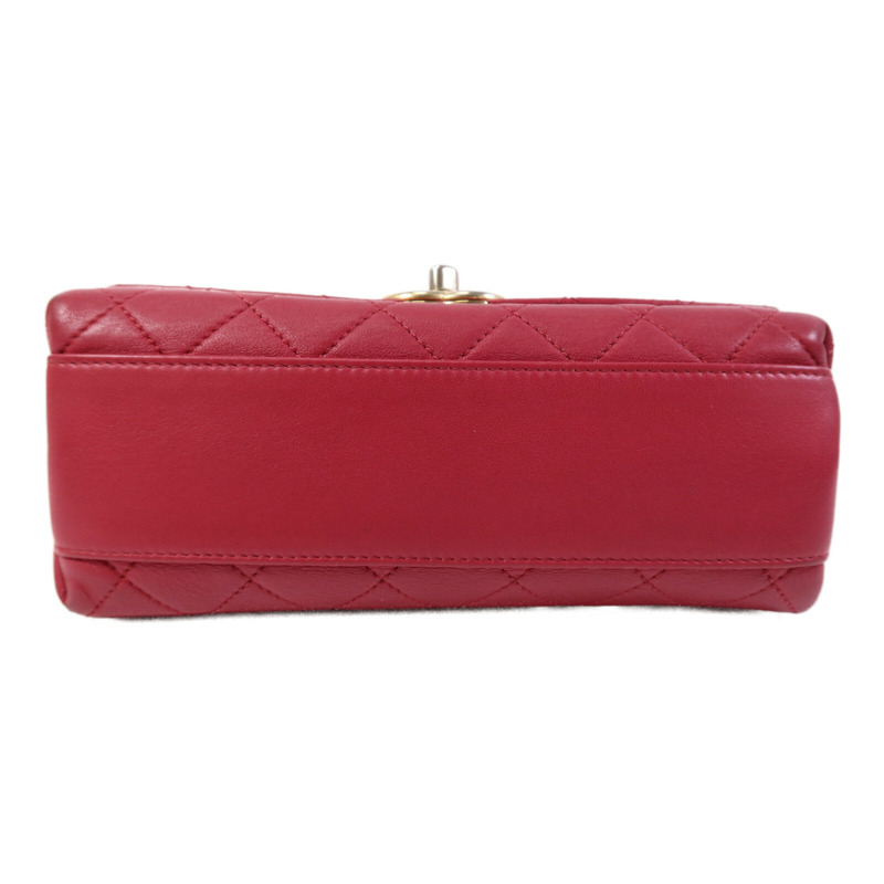 CHANEL 牛皮皮革Chain Shoulder Bag金扣鏈帶手挽肩背兩用袋-3